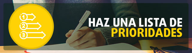 Teaser: haz una lista de prioridades