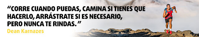 Teaser con frase motivadora de Dean Karnazes