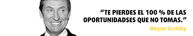 Teaser con Frase motivadora de Wayne Gretzky