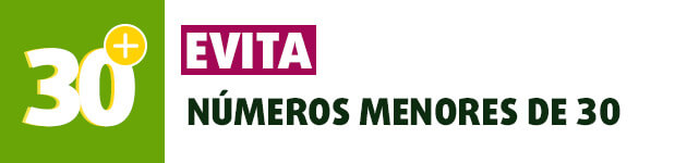 Evita números menores de 30