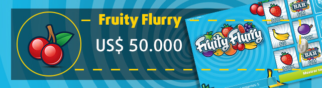 Imagen de la raspadita Fruity Flurry y su premio de US$ 50.000